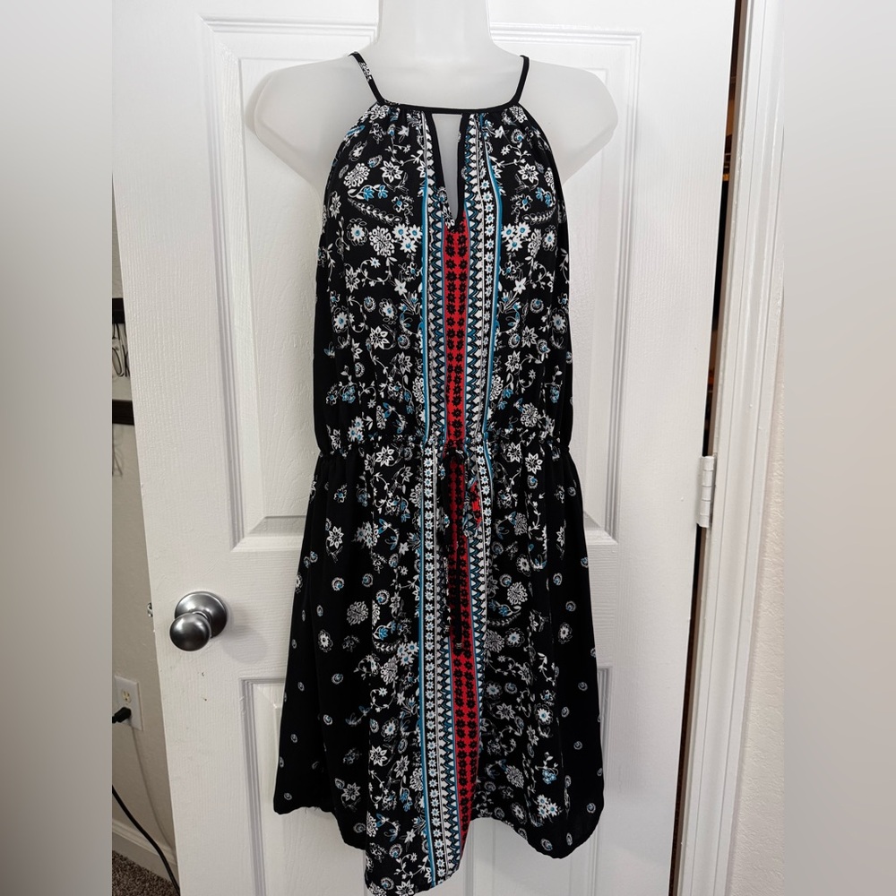 Charlotte Russe Black and Blue Floral Dress